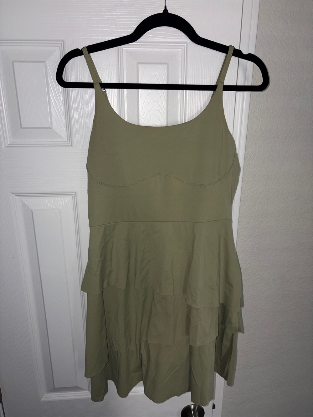 Olive Green Tiered Athletic Dress - Buttery soft and comfortable